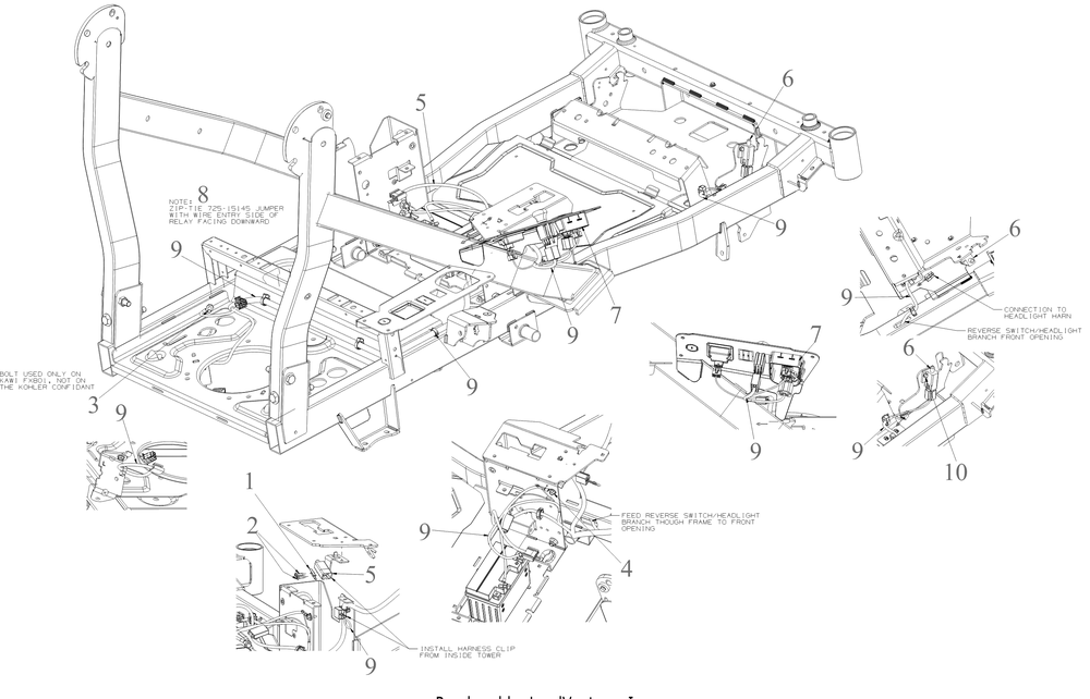 Electrical Diagram and Parts List for ZTXS5-54KH (47RTCAB7010)(2023) Cub Cadet Lawn Tractor